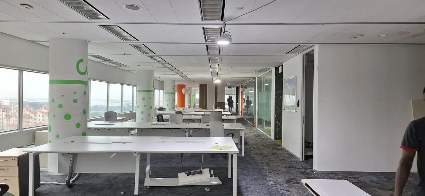 The office floor before reinstatement